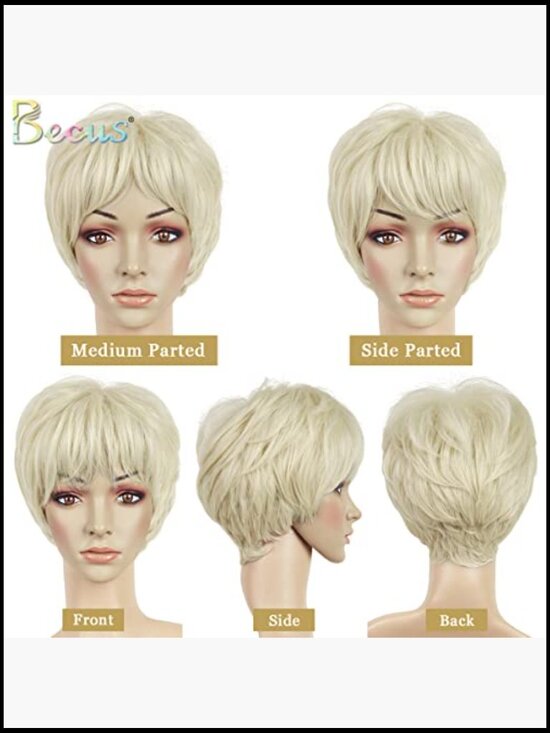 Short Pixie Cut Wig for Women Natural Looking Straight Synthetic Daily Wear main image 6